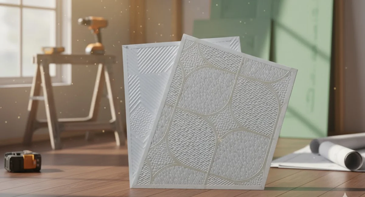 PVC Laminated Gypsum Ceiling Tiles